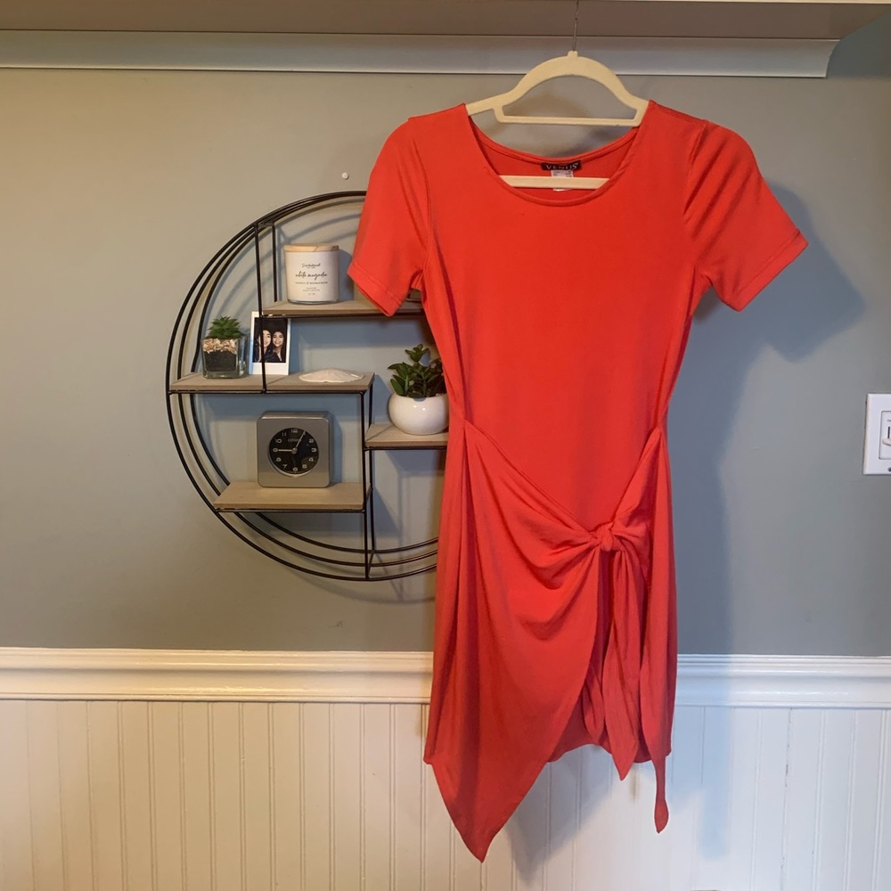 Dark Salmon “Venus” Wrap Dress - Size S